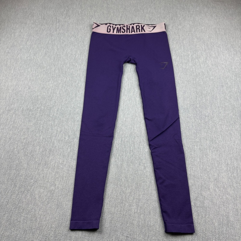 Gymshark Leggings Women Large Purple Seamless Workout Stretch Ankle Gym Training